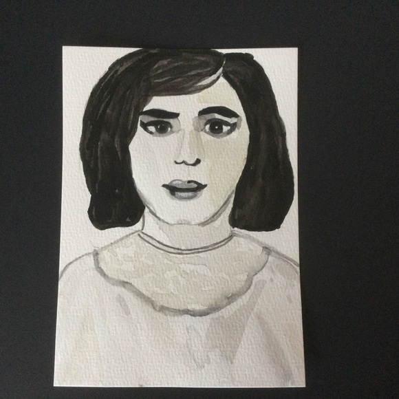 Watercolor Woman Black & White - Picture 1 of 3